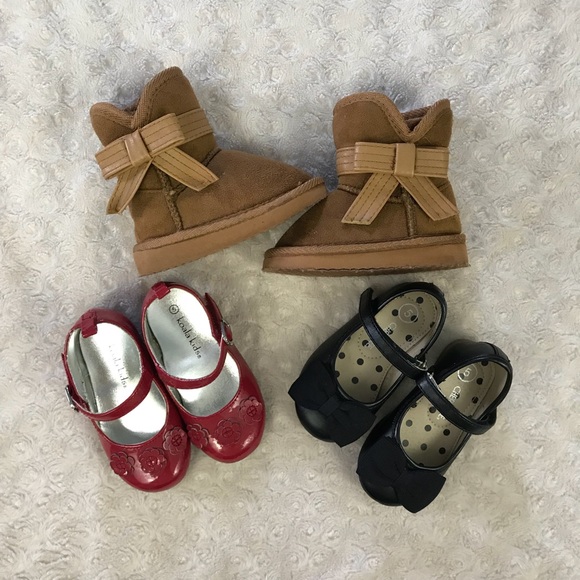 Cherokee Other - Baby Girl Size 4 & 5 Dress Shoes Faux Suede Boots